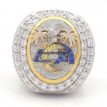 2021 Los Angeles Rams Super Bowl Ring (Removable top/C.Z. Logo/Goat Style)